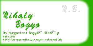 mihaly bogyo business card